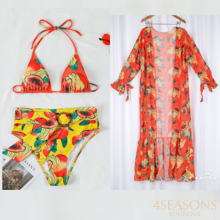 Biquíni Tropicália + Saída de Praia Grátis