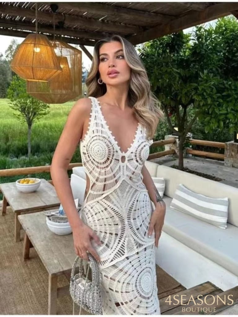 Vestido Idina de Crochê